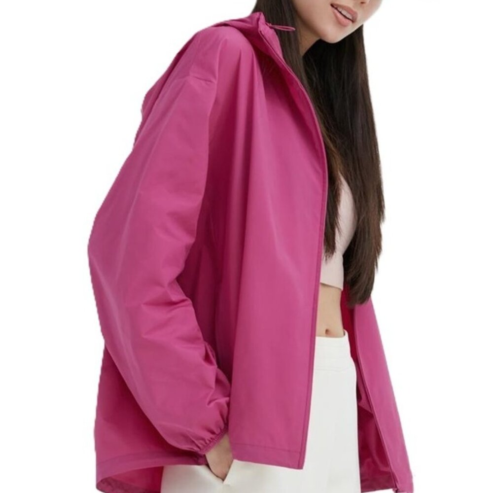 UNIQLO Pocketable UV Protection Parka in Dark Pink - Size XXL